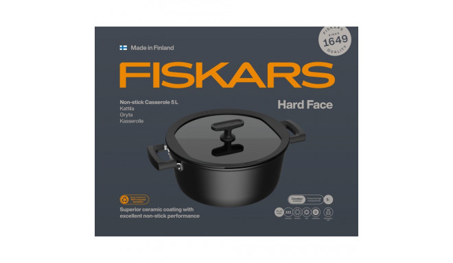 kastrul Hard Face 5 l kaanega