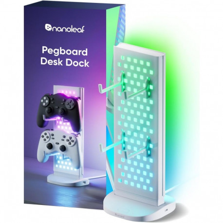Nanoleaf Pegboard Desk Dock, White | 15 W | RGB