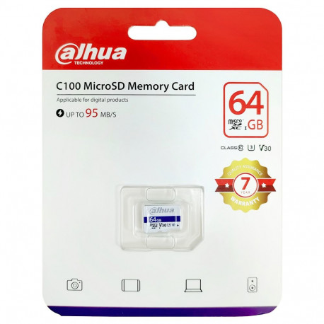 Memory card TF-C100/64GB microSD UHS-I, SDXC 64GB Dahua