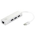 LevelOne Adapter USB-C -> GBit-LAN + USB3.0-Hub