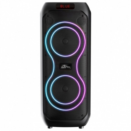 The Media-Tech PartyBox MAX MT3185 is a high-power, portable Bluetooth speaker syst