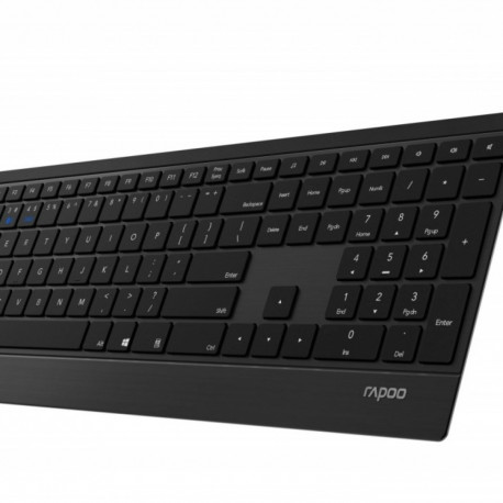 Product Title: Rapoo E9500M Multi-Mode Wireless Ultra-Slim Keyboard - Black (UI Lay
