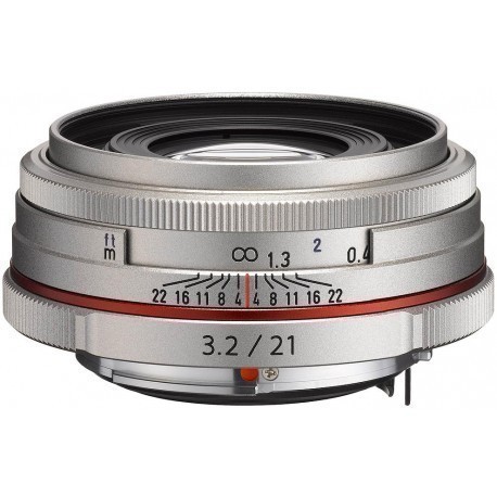 HD Pentax DA 21mm f/3.2 AL Limited objektīvs, sudrabots
