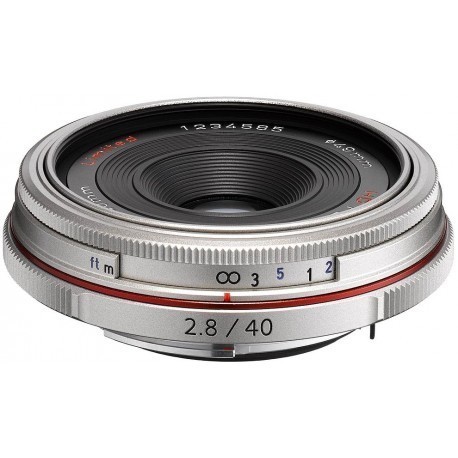 HD Pentax DA 40mm f/2.8 Limited objektīvs, sudrabots