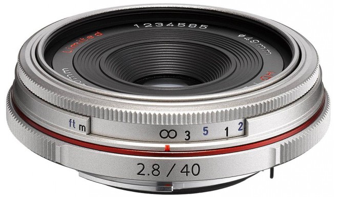 HD Pentax DA 40mm f/2.8 Limited objektīvs, sudrabots