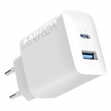 "Anker 312 Charger 20W 1 x USB-C 1 x USB-A white"