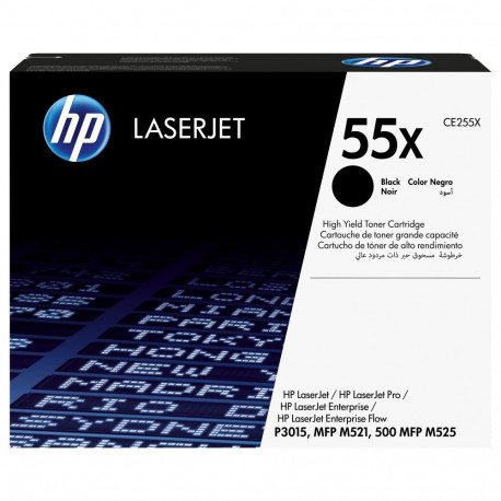 "HP original LaserJet Toner cartridge CE255X black standard capacity 12.500 pages 1-pack"