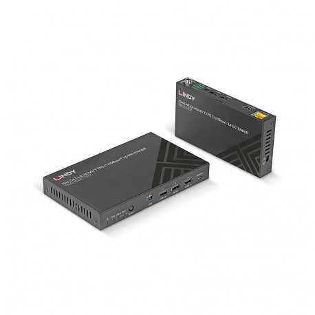 LINDY 70m Cat.6A TypeC & HDMI HDBaseT 3.0 KVM pikendi