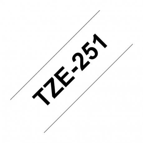 "Brother TZe-251 schwarz/weiß 24mm/8m/laminiert"
