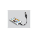 "Kabel USB micro-B Stecker > USB 2.0-A Buchse OTG flexibel 15 cm"