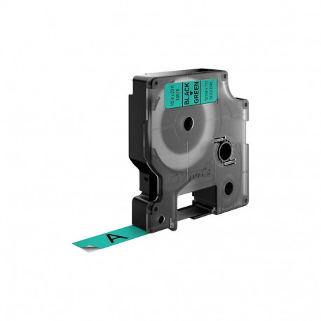 Dymo LabelWriter D1 iseliimuvad etiketid, 12 mm x 7 m, must rohelisel (S0720590)