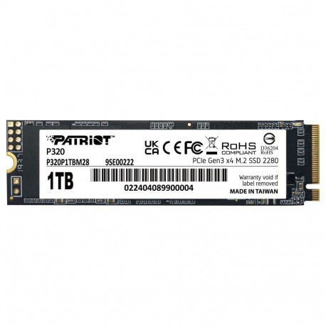 Patriot P320 1 TB (PCIe 3.0 x4, NVMe 1.3, M.2 2280)