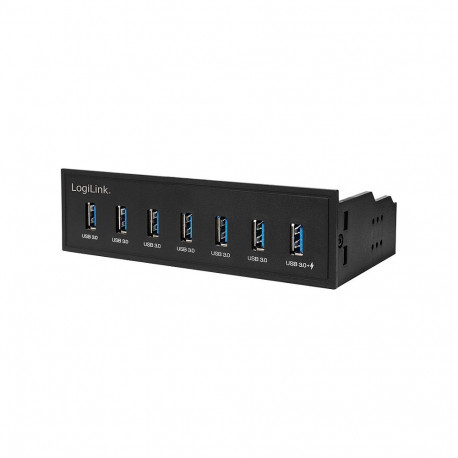 "Logilink USB HUB 3.0, 7-Port, 5,25"" intern + Schnelladeport"