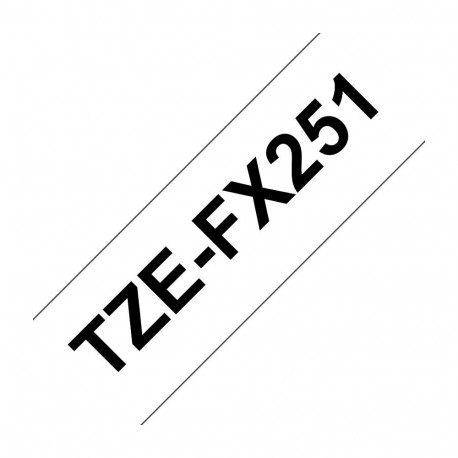 Brother TZe-FX251 märgistuslint must valgel
