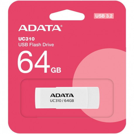 "STICK ADATA USB 3.2 UC310 white 64GB UC310-64G-RWH"
