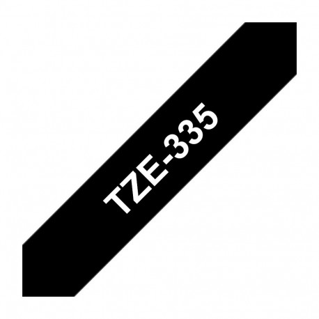 "Brother TZE-335 LAMINATED TAPE 12mm weiß/schwar"