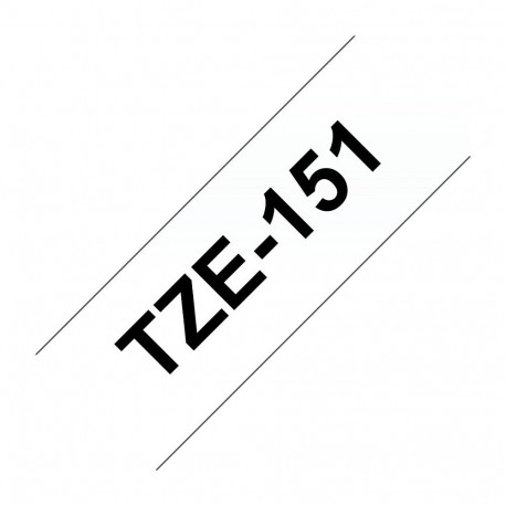Brother TZe-151 must/läbipaistev
