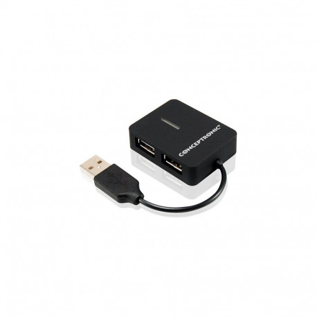 "CONCEPTRONIC 4-Port Hub USB-A2.0->4xA2.0 o.Netz. sw"