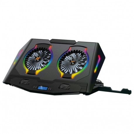CONCEPTRONIC 2 ventilaatoriga USB-A 2.0 sülearvuti jahutusalus 40 kg RGB 17-tolline must
