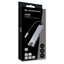 Conceptronic 6-1 dokkimisjaam USB-C->HDMI/2xUSB-A/USB-C/+ 25cm hõbedane
