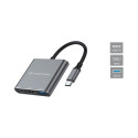 Conceptronic 3-1 dokk USB-C->HDMI/USB-A/100WPD 25cm hall