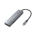 Conceptronic 6-1 dokkimisjaam USB-C -> HDMI/2xUSB-A/SD/TF 15cm hall