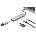 CONCEPTRONIC 7-1 hall dokk USB-C->HDMI/3xUSB-A/SD/TF/+ 25cm