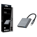 Conceptronic 3-1 dokk USB-C->HDMI/USB-A/100WPD 25cm hall