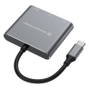 "CONCEPTRONIC 3-1 Dock USB-C->HDMI/USB-A/100WPD 25cm gr"