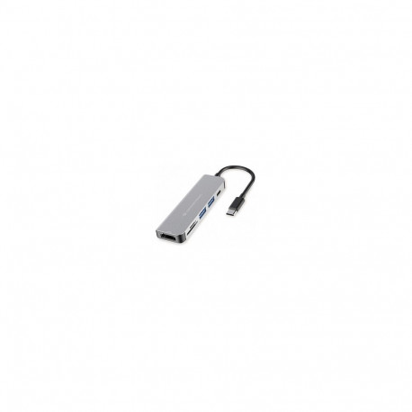 Conceptronic dokkimisjaam USB-C -> HDMI, 2x USB-A 3.0, 60W PD, 15 cm hall