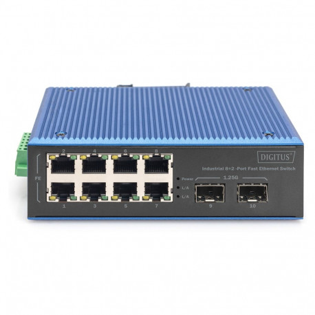 "Digitus 8+2P Industrial Fast Ethernet Switch"