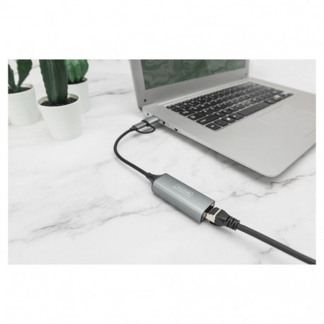 "USB-C Adapter DIGITUS USB3.0/USB C 3.1 > 2.5G Ethernet"