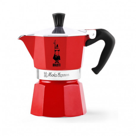 "Bialetti Mokka-Express Kanne 3 Tassen Passion Red"