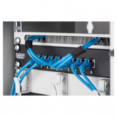 "DIGITUS Patchpanel 1HE 8-Port Cat6 ClassE geschirmt schw."