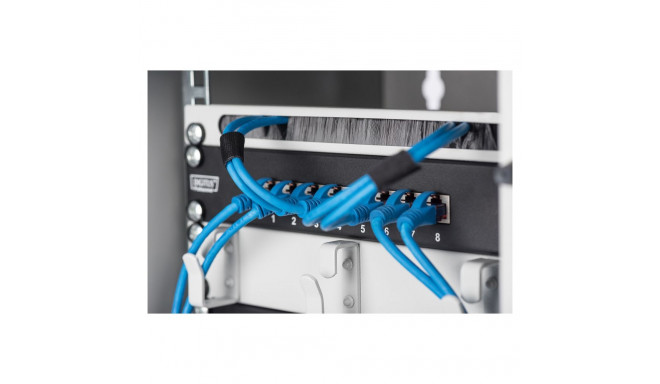 "DIGITUS Patchpanel 1HE 8-Port Cat6 ClassE geschirmt schw."