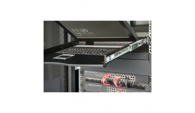 "Digitus 19"" LCD KVM Konsole, 1-Port VGA, deutsche Tastatur"