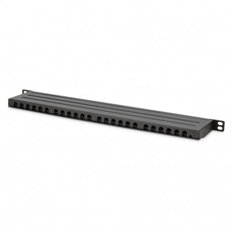 "DIGITUS Patchpanel 0,5HE 24-Port Cat6a geschirmt schwarz"