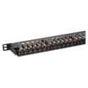 "DIGITUS Patchpanel 0,5HE 24-Port Cat6a geschirmt schwarz"