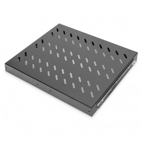 DIGITUS 1HE 30x483x385mm kuni 25kg must väljatõmmatav riiul