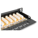 "DIGITUS Patchpanel 0,5HE 24-Port Cat6 ungeschirmt schwarz"