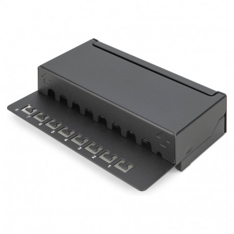 "DIGITUS Patchpanel 1HE 8-Port Cat6 geschirmt schwarz"
