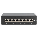 "DIGITUS Patchpanel 1HE 8-Port Cat6 geschirmt schwarz"