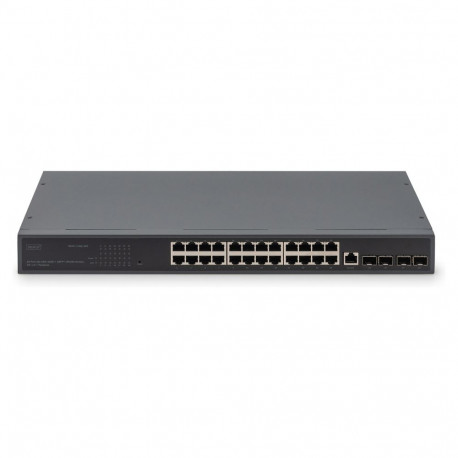 "DIGITUS Switch 19"" 24-Port +4x SFP+Gigabit managed schwarz"