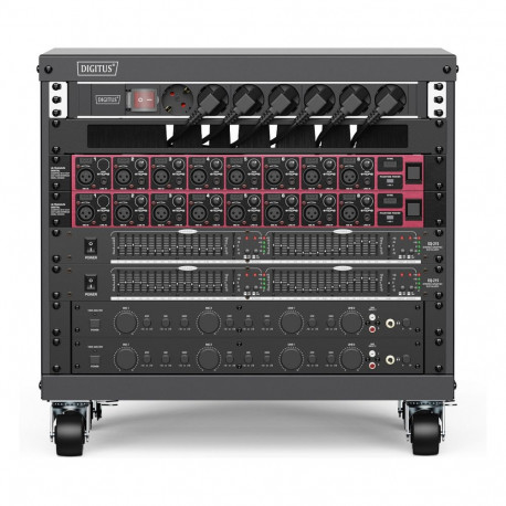 "Universal 19-Zoll Equipment Rack mit Rollen, 8HE"