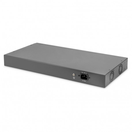 "DIGITUS Switch 24-Port 10/100 370W PoE Unmanaged schwarz"