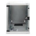"DIGITUS Wandschrank Compact 9HE 254mm 10"" Glastür grau"