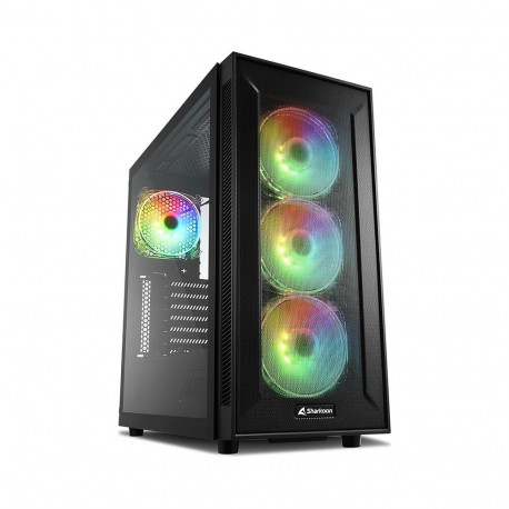 Sharkoon TG6M RGB ATX 1x klaas must
