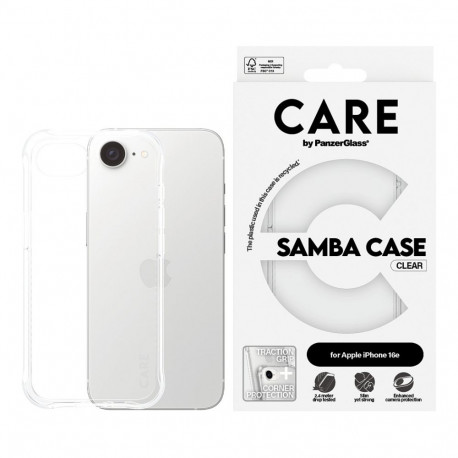 "CARE Case Fashionable Samba. Transparent iPhone 16e"
