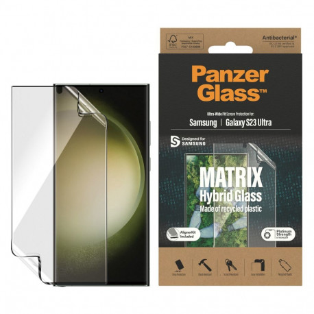 "PanzerGlass MATRIX Galaxy S23 Ultra UWF PET-Film AB wA"