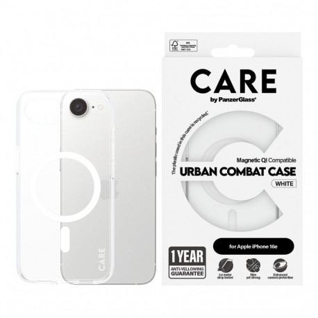 "CARE Case Flagship Urban Combat MagSafe. clear iPhone 16e"
